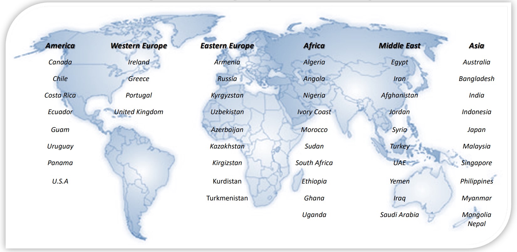JIE Export Countries Map